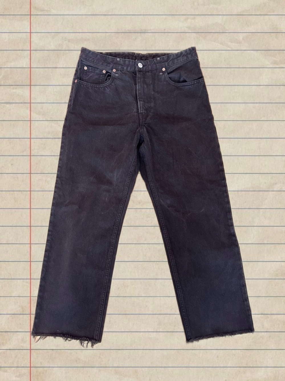 Zara Brown Straight-Leg Jeans